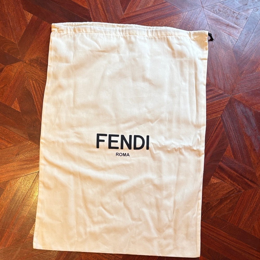 Fendi Cream Logo Dust Bag